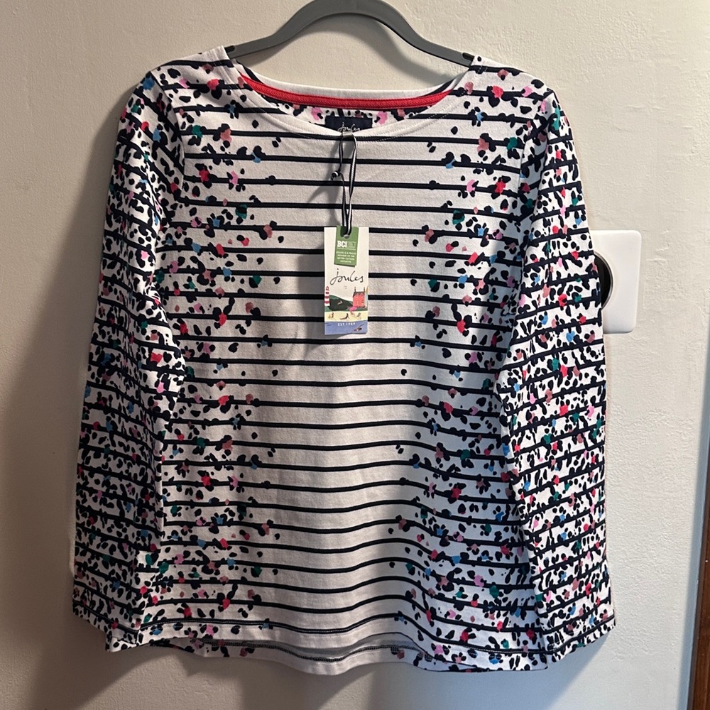 NWT Joules Striped Top with Colorful Accents